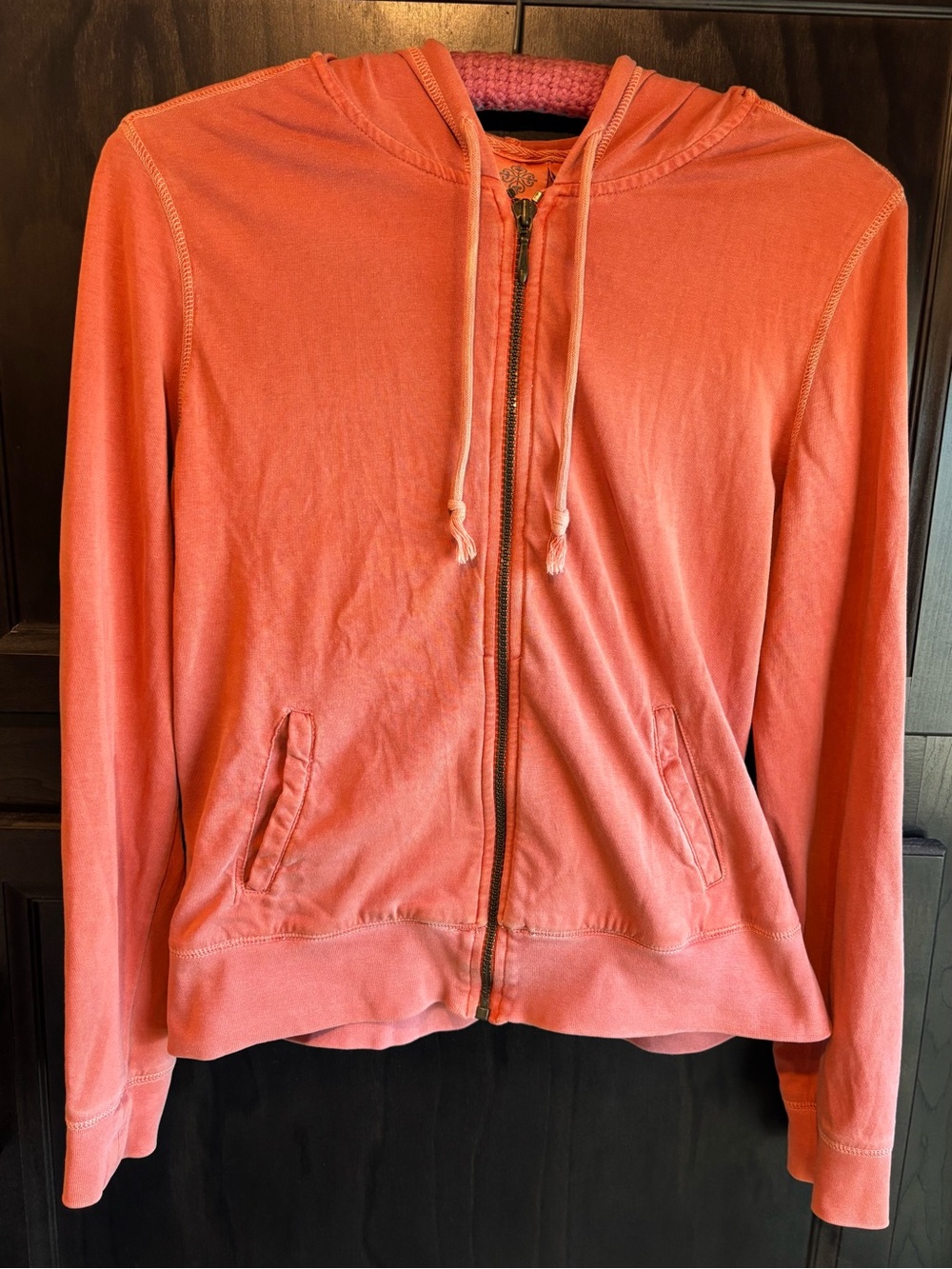 Mandarin Blue Petite Coral Zip Hoodie Lightweight Jacket petite M
